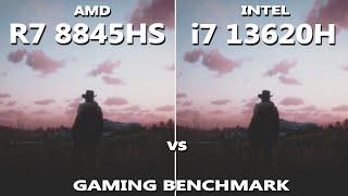 INTEL i7 13620H vs AMD Ryzen 7 8845HS Gaming Benchmark Test | Lenovo LOQ RTX 4050 Gaming Test |