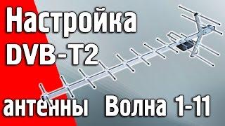 Настройка правильной антенны для приема цифрового эфира Т2 "Волна 1-11"