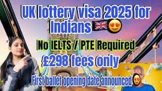 UK Lottery visa 2025| No IELTS Required first ballot opening date has announced 