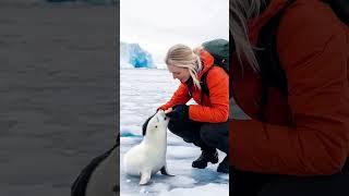 Wildlife Rescue Woman Saves Baby Seal from Danger