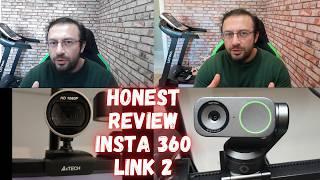 Insta360 Link 2 Ultra HD AI Web Cam Honest Raw Review and Comparison with Cheap A4 Tech HD Web Cam