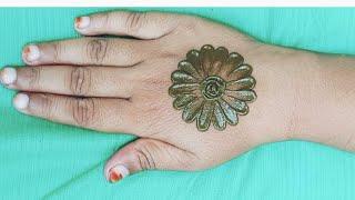 Easy Simple Mehndi Design - With Cotton Bud | latest easy design for beginners | mehndi ki design