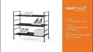 5031 neatfreak 3-Tier Metal Mesh Shelf Shoe Rack assembly instructions