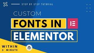 How To Add Custom Fonts In Elementor Free 2024 | Free Elementor Custom Fonts Without Pro