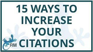 How to increase the number citations to your research paper