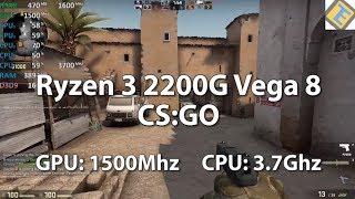 Ryzen 3 2200G Review CS:GO Gameplay Benchmark. Vega 8 iGPU