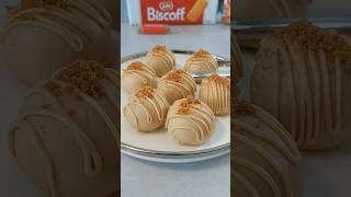 3 ingredients, no bake ,biscoff cheescake balls #shorts