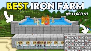 BEST IRON Farm in Minecraft Bedrock 1.21 !