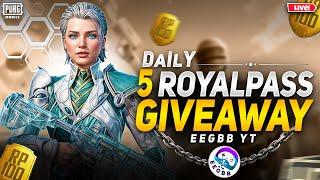 5 Royal Pass Daily and Per Kill 10 UC Rooms No Chicken PUBG Mobile Live EEGBB #pubglivestream