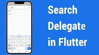 Flutter Tutorial | Search Bar - Search Delegate