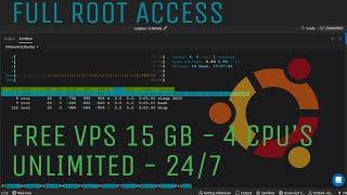 How to Get Free VPS Unlimited Full Access Root 15 GB RAM + 4 CPU's 24/7