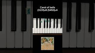 Carol of the bells on piano  tutorial easy Christmas song