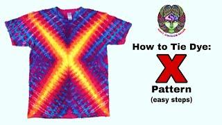 How to Tie Dye: X pattern (easy steps)