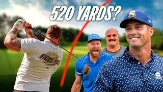 Strongman Takes on Pro Golfers in EPIC LONG DRIVE SHOWDOWN