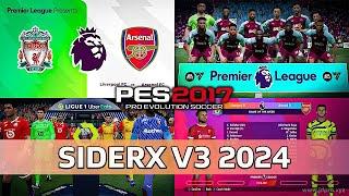 PES 2017 How to Install SiderX V.3 2024 AIO