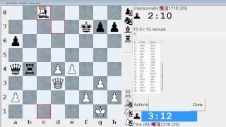 Standard Chess #82: IM Bartholomew vs. checkomatic (Tarrasch Defense)