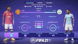 FIFA 21 - Manchester United Vs Manchester City FULL GAMEPLAY - PS4/HD