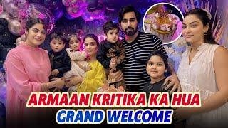 ARMAAN KRITIKA KA HUA GRAND WELCOME || ARMAAN MALIK VLOGS