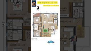 3BHK Luxourious Farmhouse Plan 50x45 Feet Area #shorts  #viralhouse #farmhouse #groundfloor #part1