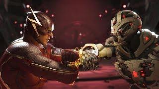 Injustice 2 : Flash Vs Cyborg - All Intro/Outros, Clash Dialogues, Super Moves