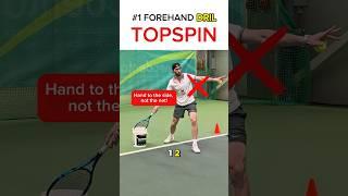 Topspin Tennis Forehand (#1 Drill to Fix Grip & Technique) #tennis #tennisforehand #forehand #short