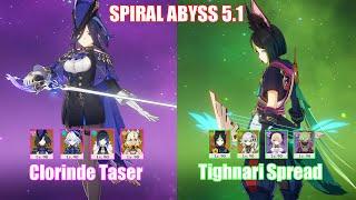 C0 Clorinde Taser & C5 Tighnari Spread | Spiral Abyss 5.1 | Genshin Impact