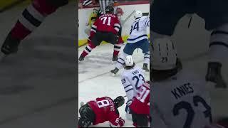 Matthews with a nice hit #nhl #leafs #devils #hockey