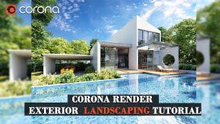 3D Tutorial | 3ds Max + Corona Render | Exterior Landscaping Tutorial #02 (Voice-over)