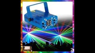 6 in 1 Portable Mini Laser Stage Light Projector for Disco Party with 150mw - Blue | Jazp.com