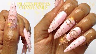 ​​🩷​​Pilates Princess Chanel Nails  | Gel X | Nail Art | Self Nail