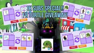 1,000 Subscriber Special and FR Turtle Giveaway!! MANY TRADES!! | Adopt Me