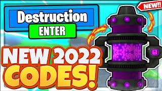 (2022) ALL *NEW* SECRET OP CODES In Roblox Destruction Simulator!