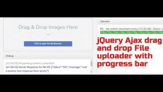 jQuery Ajax drag and drop File uploader with progress bar