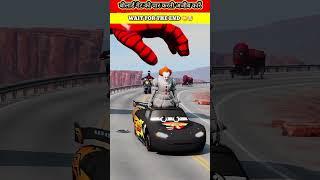 Weird Cars Crossing Triple MrBeast Bollard Gate with Spider-Man's Giat Slap in BeamNG.drive #shorts