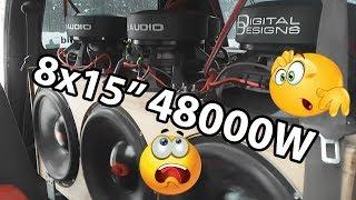 8x15" 48000W +160dB Fiat Punto DD Audio Soundigital #puntodemobuild