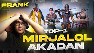 PRANK MIRJALOL AKA BLYA QANDE SENATOR HAYRATDA TOP 1 MIRJALOL AKADAN PUBG MOBILE