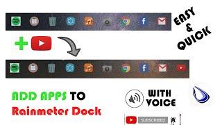 How to add apps in Rainmeter Dock - Quick and Easy