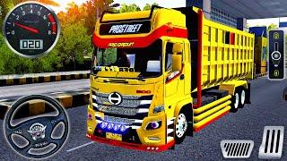 Dump Truck Hino 500 Driving in India - Bus Simulator Indonesia #58 - Android GamePlay