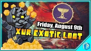 Destiny 2 | XUR'S EXOTICS & LOCATION! 9th August 2019