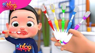 5 Finger Family Good Habits tooth brush routine Song | BluLoo Nursery Rhymes & Kids Songs