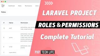 Laravel Roles & Permissions Project | Complete Tutorial | Spatie | PHP Tech Life Hindi