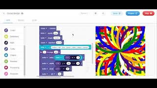 beautiful circle design or pattern in edublocks python