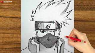 Easy Anime Drawing || How to Draw Kakashi Hatake step-by-step || Easy Drawing for Beginners