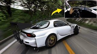 Mazda RX-7 Touge Drifting l (4K) Assetto Corsa Steering Wheel Gameplay