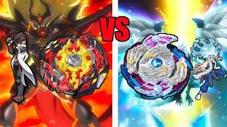 LEGEND SPRIGGAN VS NIGHTMARE LONGINUS CARDBOARD BEYBLADE BATTLE