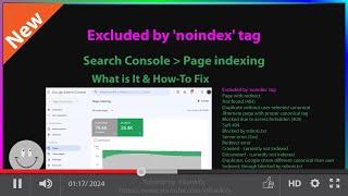 Excluded by 'noindex' tag - Search Console Page Indexing Issues - What is it? How-to Fix it