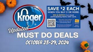 *SWEET* Kroger UPDATED Must Do Deals for 10/23-10/29 | Mega, $.99 Sale, & MORE