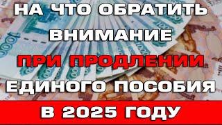 На что обратить внимание при продлении Единого пособия в 2025 году