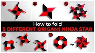 Top 05 Easy Origami Ninja Star - How to Fold   @EasyOrigamiAndCrafts