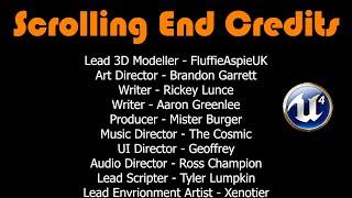 How To Create Scrolling End Credits - Unreal Engine Tutorial